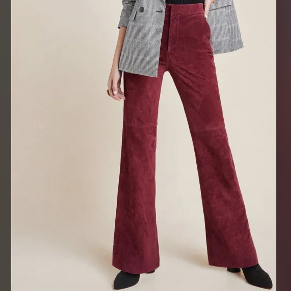 NWOT Anthropologie Carson Suede Bootcut Trousers Z185-13